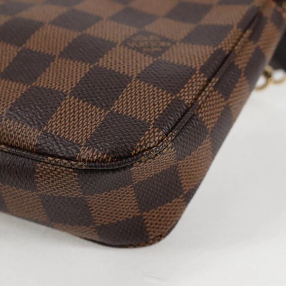 LOUIS VUITTON Damier Ebene Pochette Accessoires Pouch N41206 LV Auth 136130M - Picture 5 of 16